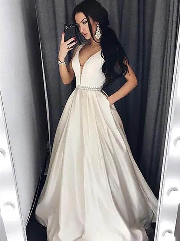 Женское атласное платье трапециевидной формы Vestidos de fiesta длинное вечернее с