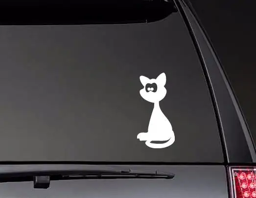 Cat With Big Eyes Stickers Decal Car Auto Bumper Bike Decor Unique Art Pattern ZP0296 |