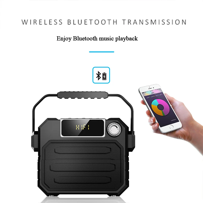 USB Bluetooth динамик большой мощности динамик тяжелый бас беспроводные наружные громкоговорители портативный сабвуфер дистанционное управление FM MIC TF