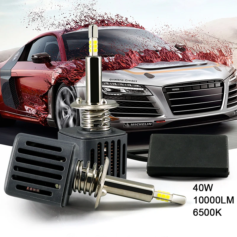 HLXG 1 пара H4 H7 H11 Светодиодный H1 HB3 9005 H8 H9 HB4 9006 светодиодный фонарь для автомобильных