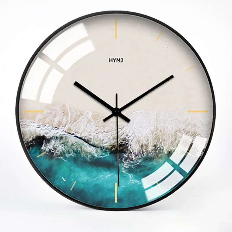 Fresh Plants Wall Clock Modern Design Retro Home Decor Decorations Living Room Wall Clock Digita Wall Watches Home Decor 50Q148 - Color: Style20
