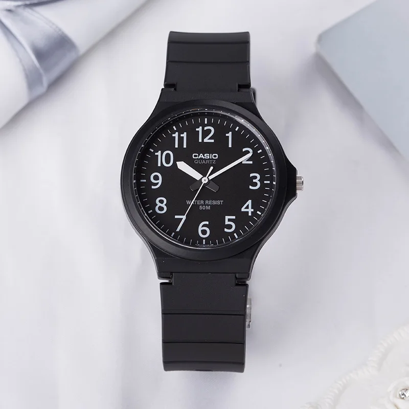 Часы Casio серия указки маленькие черные часы повседневные кварцевые мужские MW 240