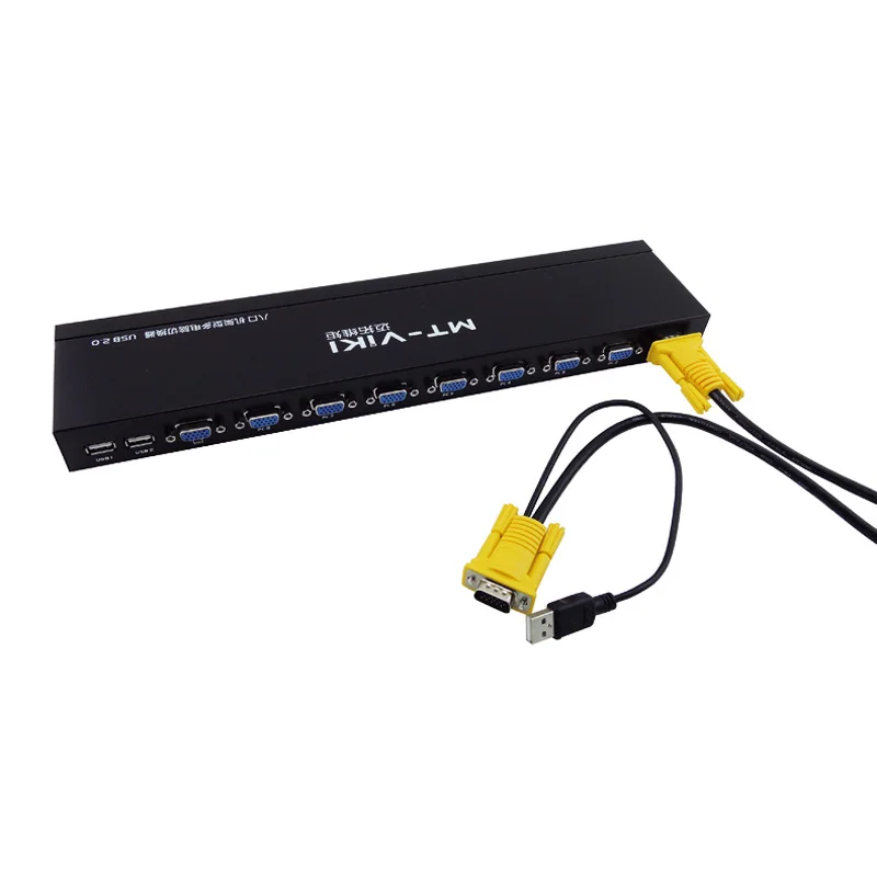 Смарт-квм-переключатель с 8 портами MT-VIKI ручная кнопка VGA USB проводное