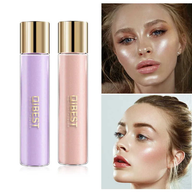 QIBEST мерцающий хайлайтер косметическая пудра водонепроницаемая осветляет глаза