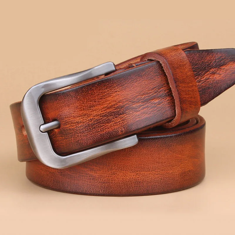 Женский дизайнерский ремень из 100% натуральной кожи роскошный пояс кофейного