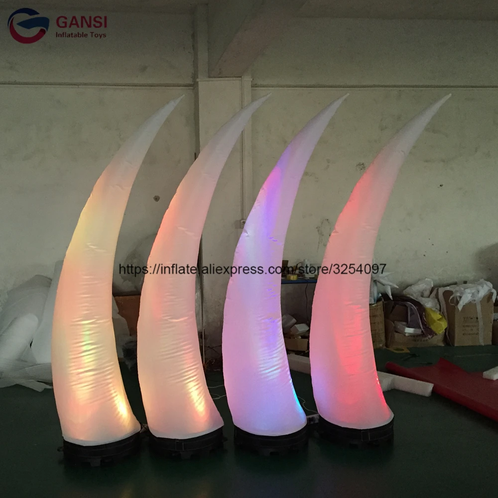 値段 高品質 LED スパイラルインフレータブル曲線コーン、 3 メートル高さインフレータブル照明コーンステージ