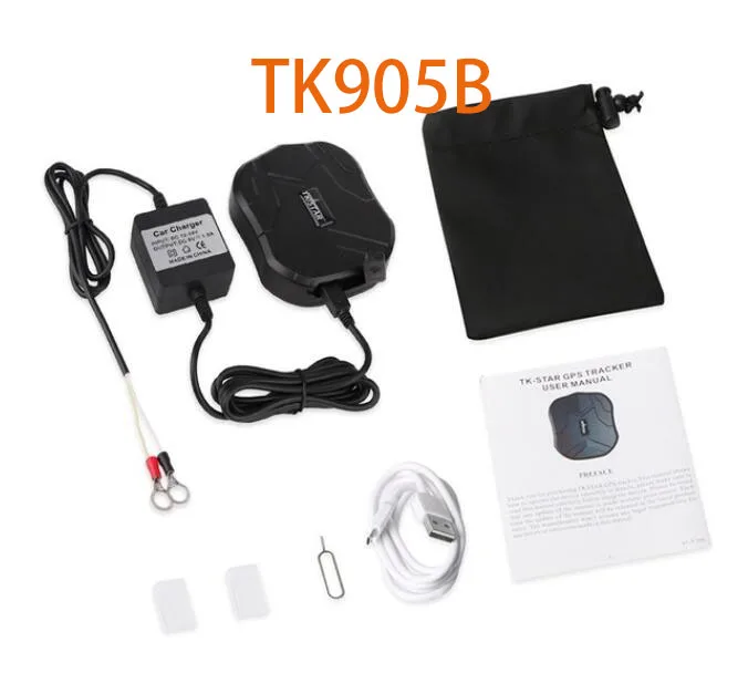with charger no box Lexitek Автомобильный gps трекер устройство слежения tkstar GSM локатор TK905 в режиме ожидания 60 дней водонепроницаемый Магнит веб-приложение монитор - Цвет: with charger no box