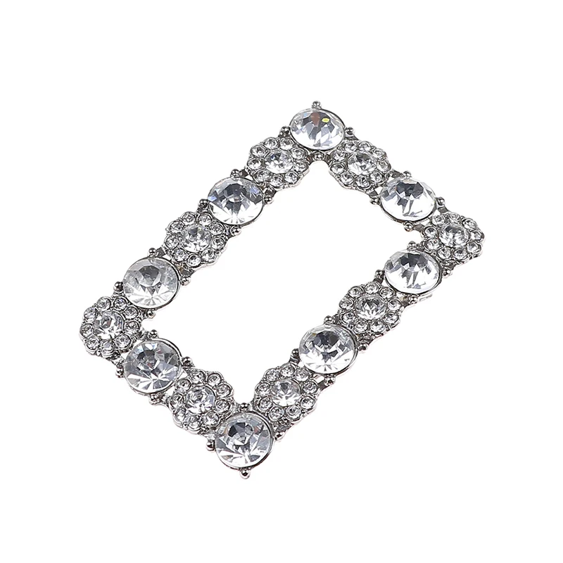 1 шт. обувь на квадратном каблуке со стразами Свадебная с пряжкой Очаровательная