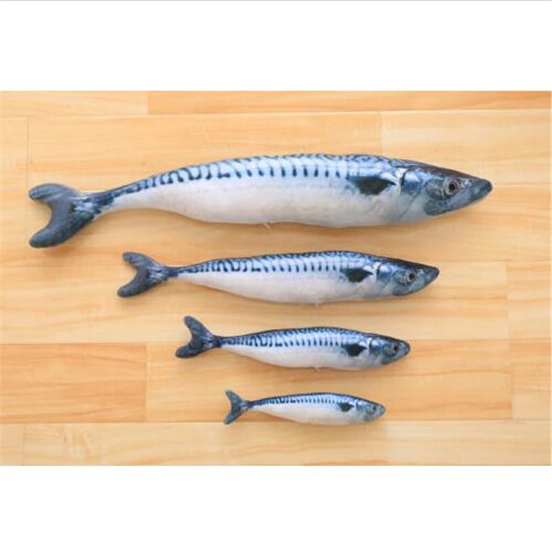 Spanish mackerel Игрушка-кот игрушки для кошек моделирование рыбы плюшевая игрушка домашнего питомца жевательная игрушка-подушка игрушечная кошка животное - Цвет: Spanish mackerel