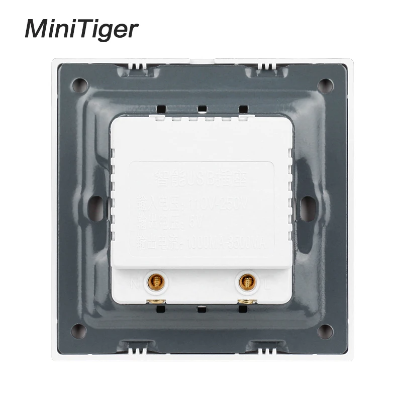Настенная розетка Minitiger 110-250 В 2/3/4/6 USB-порта умный индукционный зарядный порт для