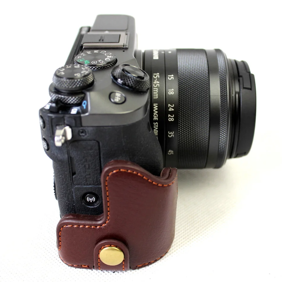 Чехол-накладка из натуральной кожи для камеры Canon EOS M6 | Электроника