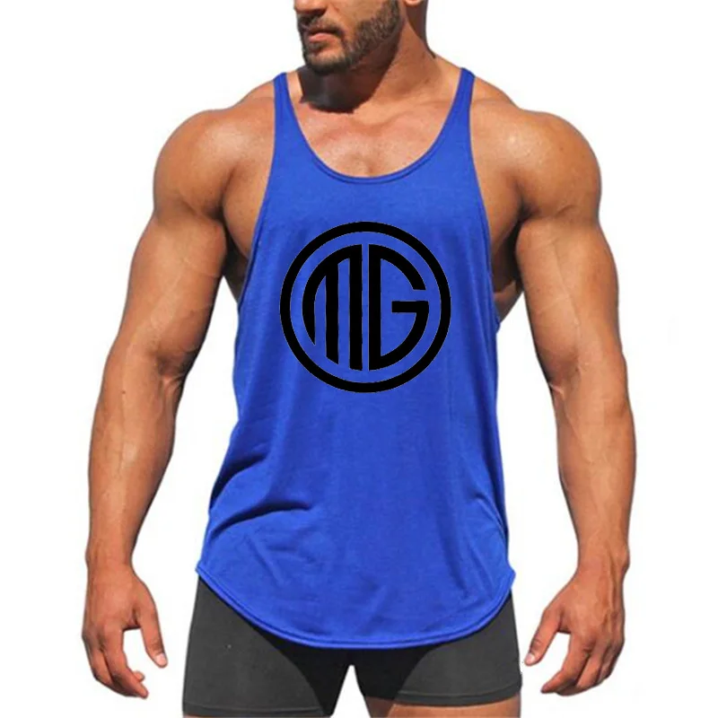Fitness Tank Top Men Bodybuilding Brand Clothing Sportwear Stringer Men Shirt slim fit Vests Cotton Singlets Muscle Tops