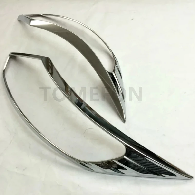 cover TOMEFON для Nissan Qashqai J11 передний головной светильник, головной светильник, крышка для век, отделка, внешние аксессуары ABS - Цвет: cover