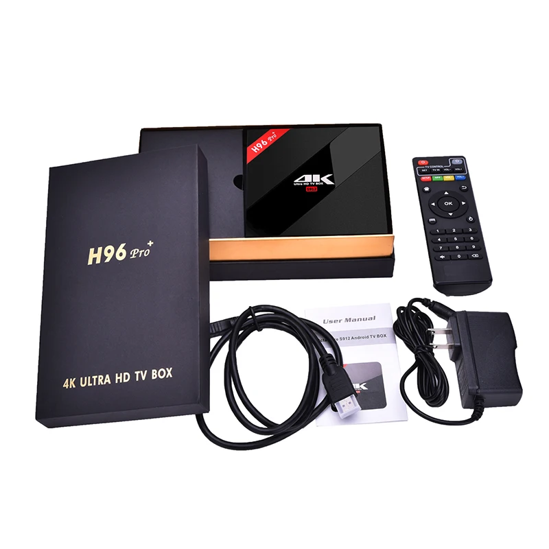 [H96 Pro + Plus] Android Smart TV Box 7 1 Amlogic S912 Восьмиядерный 2G RAM 16G ROM 4K * 2K французский
