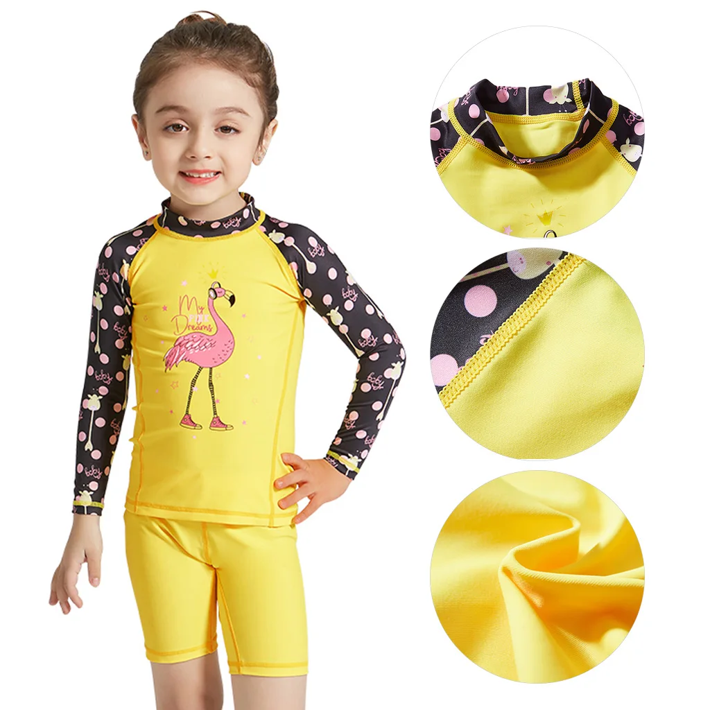 Новинка детский купальник купальный костюм из двух предметов солнцезащитный