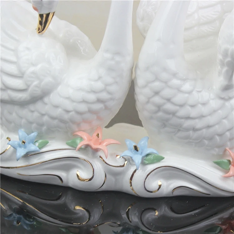 Керамика украшения дома творческие фарфор для животных фигурка лебедя