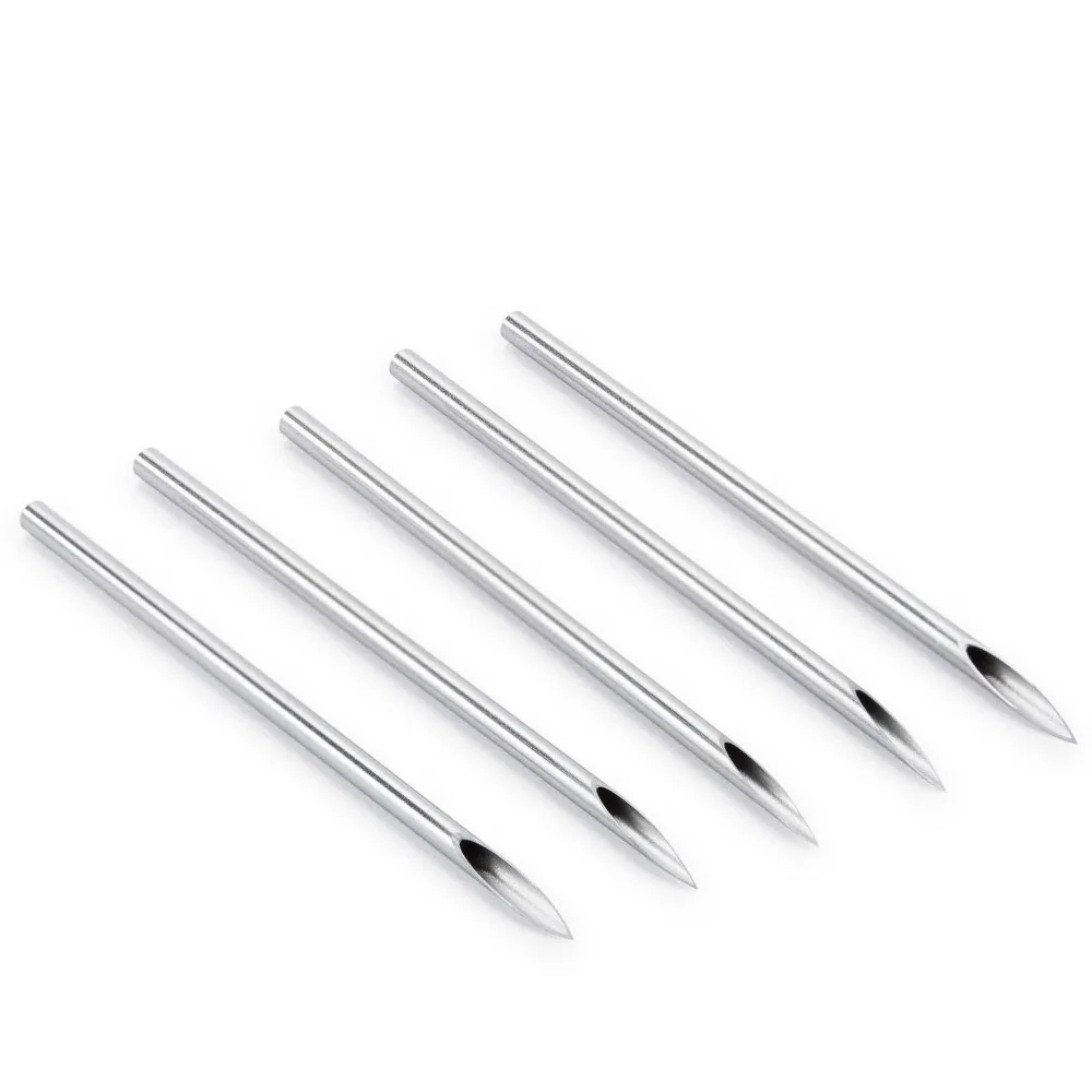 100pcs/Box 10G Disposable Body Piercing Needles Sterile Steel For Navel Ear Nose Lip Wholesale Supply | Красота и здоровье