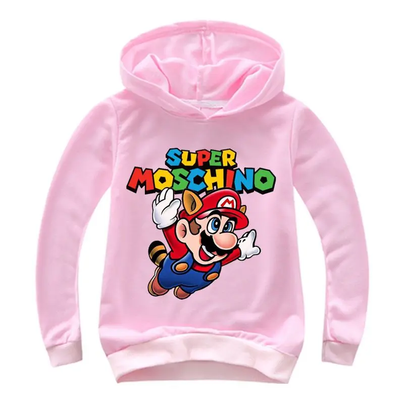 Classic cartoon Kids Boys Super Mario Playing 3D Print Sweatshirt Long Sleeve Game Hoodie Shirt For Girls Coat Jacket