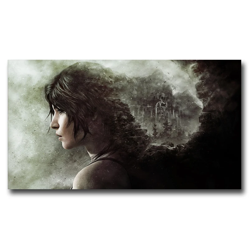 FOOCAME Lara Croft Tomb Raider PC игры Искусство Шелковый плакат печать картина домашний Декор стены картина 11x20 16x29 20x36 дюймов