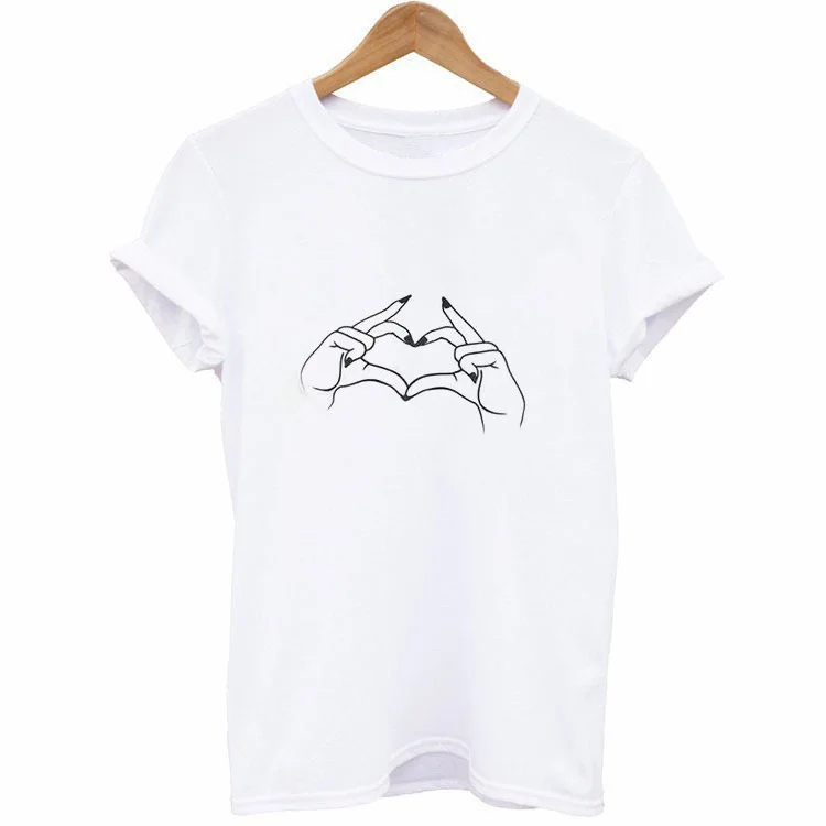 

YEMUSEED New Women T-shirt Fashion Tops Print Tee shirt Round neck T shirt FFV028