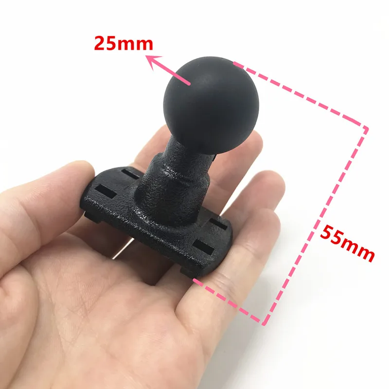1pcs Тяжелая нагрузка алюминий 1 дюймов резиновый Шаровой Зажим крепление 15 см длина двойной разъем Arm для iPad планшета для gopro ram крепления - Цвет: 1pcs