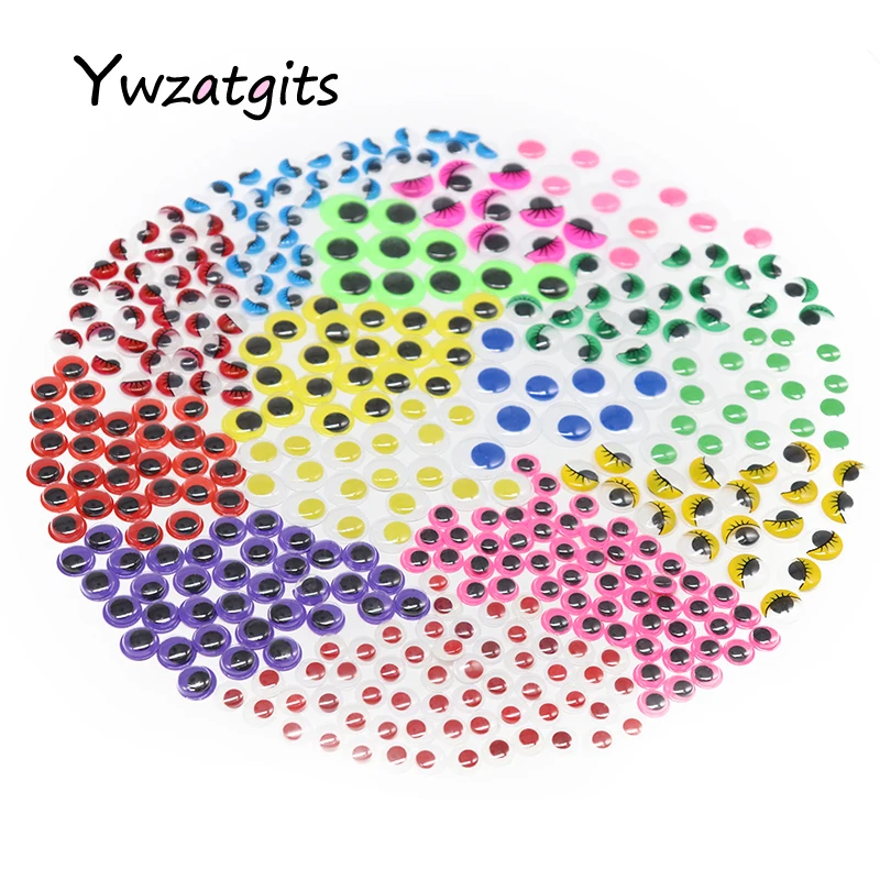 Ywzatgits 1 кор./лот 10 20 мм Googly глаза Клей на DIY Скрапбукинг для игрушек куклы Wiggly