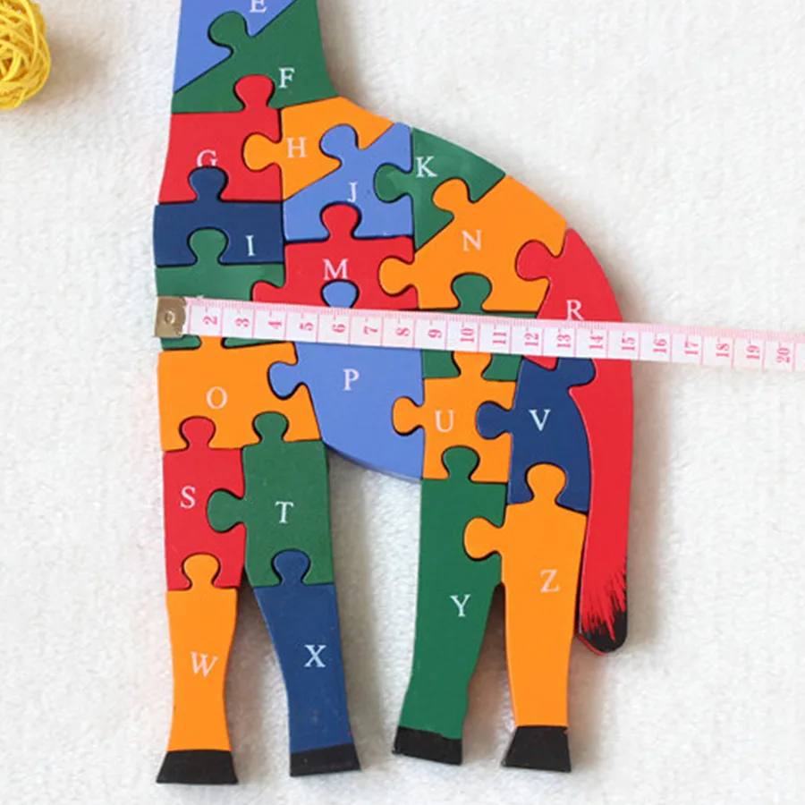 3D Животных Письмо Математика Новый Жираф Игрушка Игра-Головоломка Деревянные