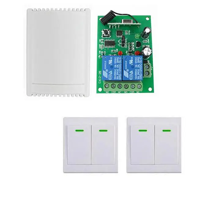 DC 24V 12V 2 CH 2CH RF беспроводной фотоприемник добавить 86 передатчик настенной панели