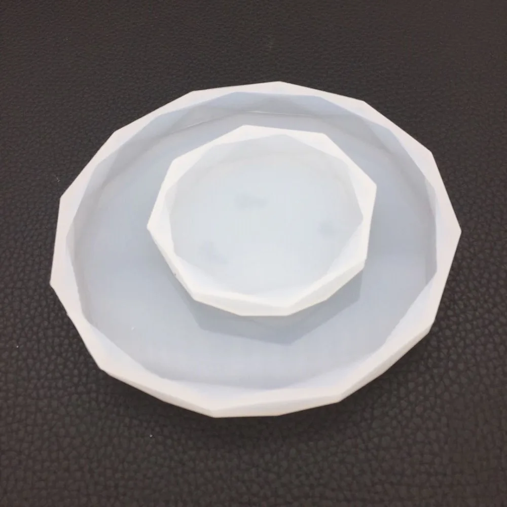 Круглый поднос силиконовая форма Подсвечник ремесла ароматический гипсовый