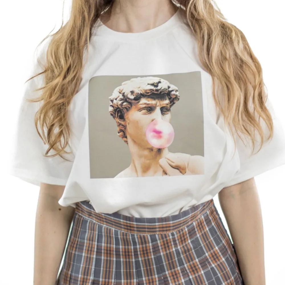 Женская Повседневная футболка с коротким рукавом забавная со звездой большой