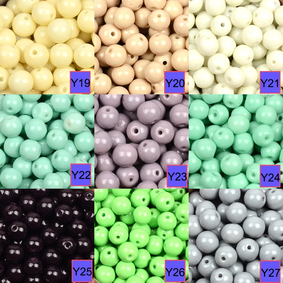 soosmith Wholesale Fashion 8mm Colorful Glass Beads Painted Diy Bracelet Necklace Accessories Loose For Jewelry Making | Украшения и