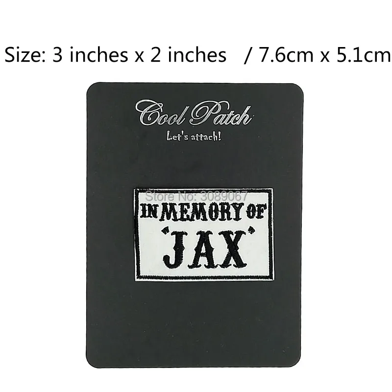 Вышитая Байкерская шивка 3 &quotIn memory of JAX Рип президент чоппер Outlaw MC на жилет