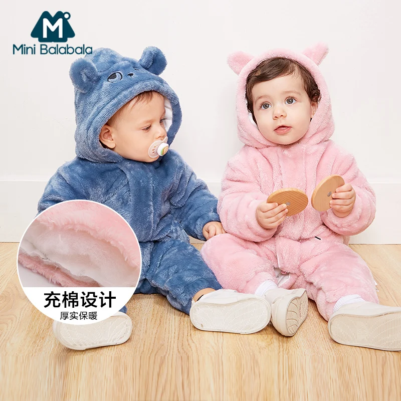 Коллекция 2019 года зимняя одежда с капюшоном для новорожденных малышей новая