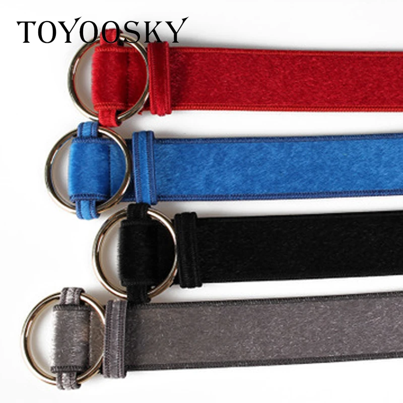 Роскошный женский ремень TOYOOSKY из искусственной кожи однотонный с круглой