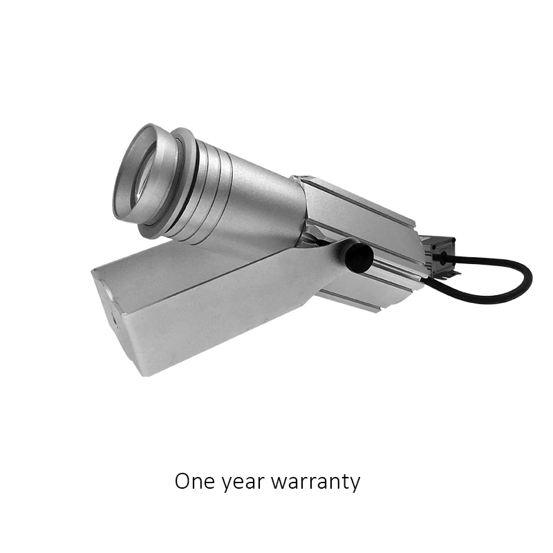 one year warranty Небольшой Корпус серебряный 20 Вт светодиодный вращающийся Gobo проектор водонепроницаемый рекламный свет на заказ изображение 20 Вт светодиодный Поворотный фонарик-проектор изображений - Мощность в ваттах: one year warranty