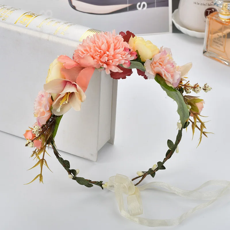 Маленькая акриловая маргаритки Цветочная корона для свадебной повязки на голову