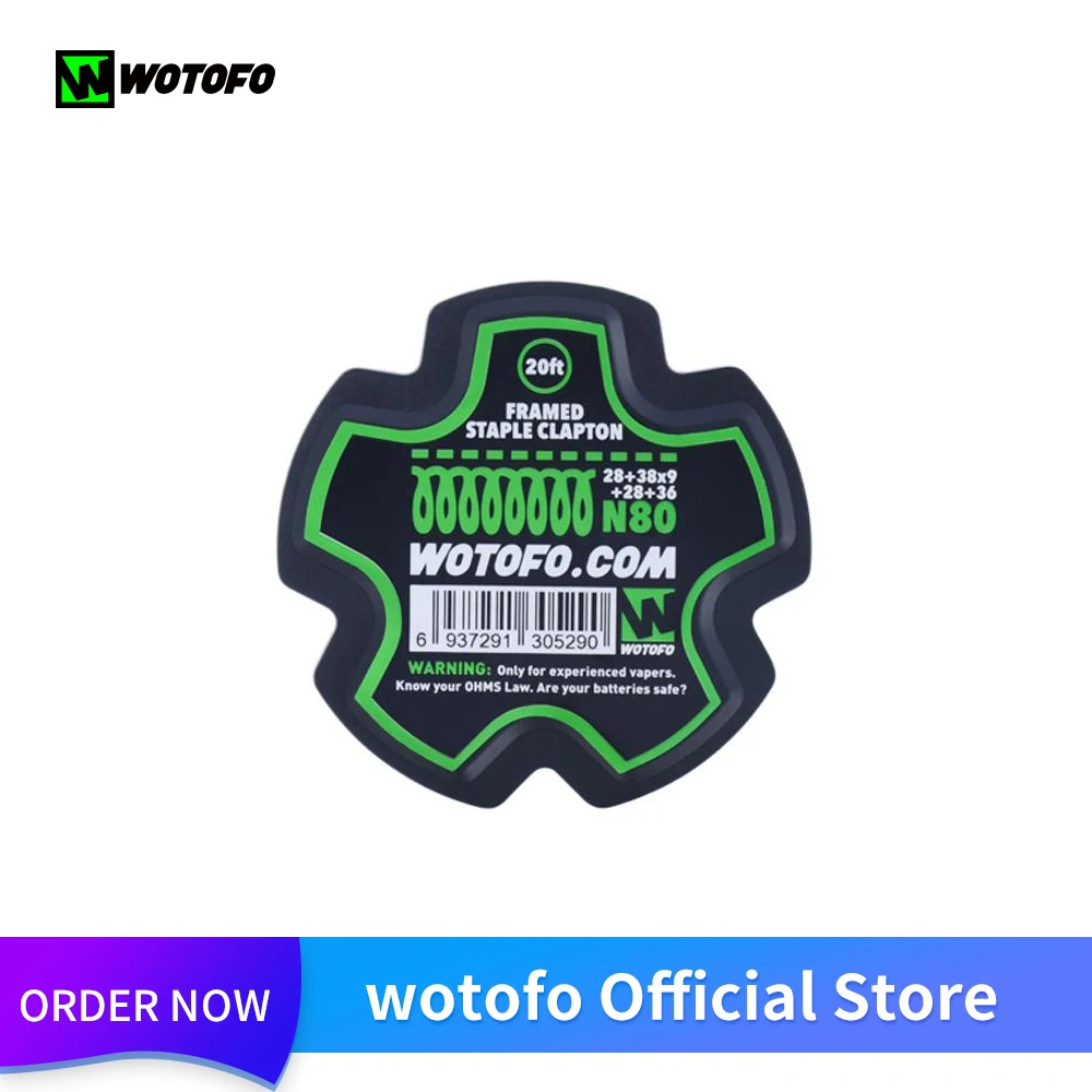wotofo N80 катушки плавленый Clapton двойной/четырехъядерный Juggernaut Обрамленный штапель Clapton Juggernaut катушка провода Vape аксессуары