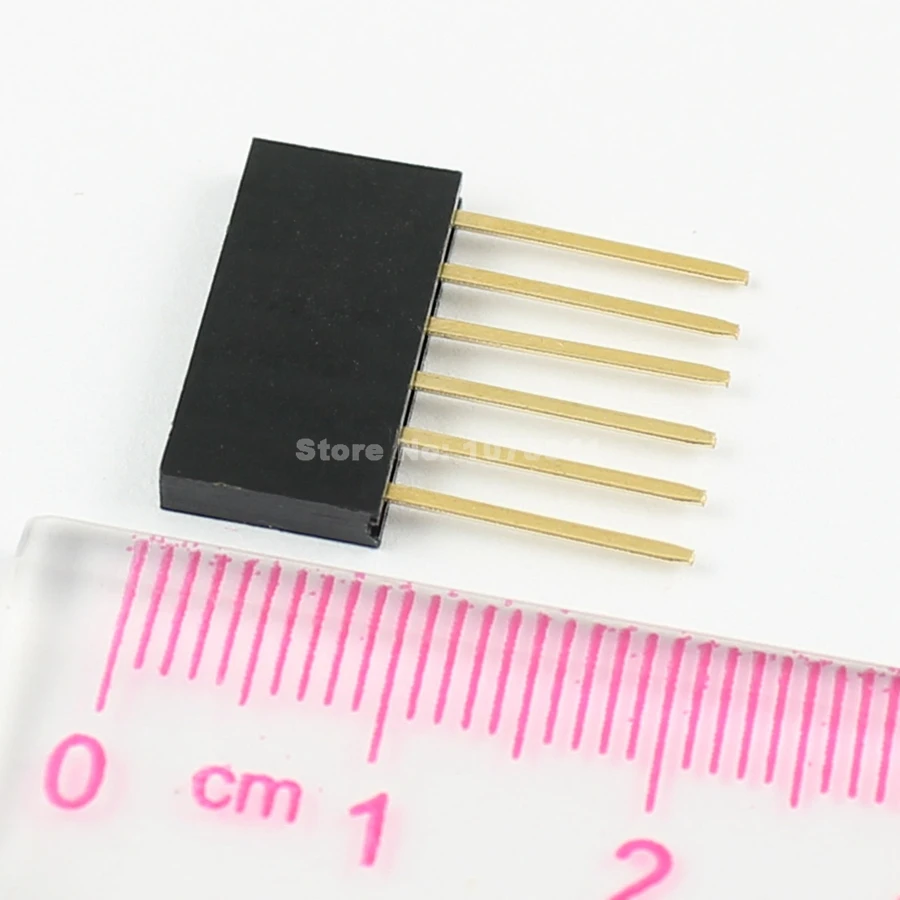 100 шт. 2 54 мм Шаг 6 Pin однорядные наращиваемых щит наружный коллектор для Arduino|header