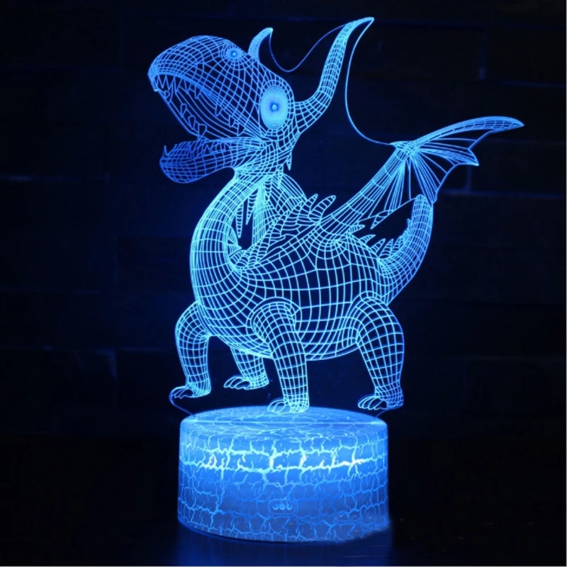 Мир Юрского периода (Jurassic World mark 3D лампу игра светодиодный Ночной светильник 7