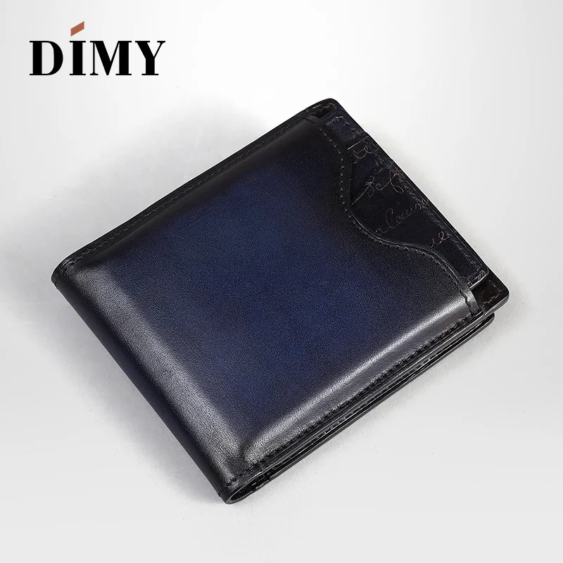 Dimy мужские кошельки из натуральной кожи короткий кошелек держатель для карт