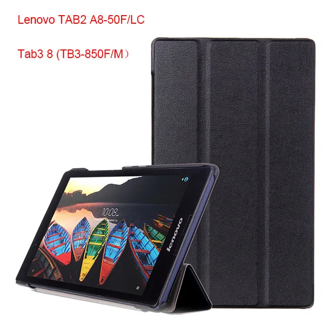 PU015 Tab3 8 защитная сумка флип кожаный чехол для Lenovo Tab 3 8,0 850F 850 м Tab 2 a8-50F A8-50LC 3D роспись Tablet Cover - Цвет: PU015
