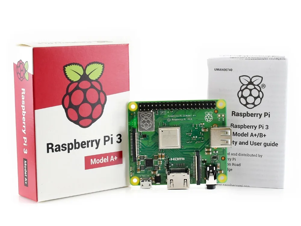 Оригинальный Raspberry Pi 3 Model A + с большинством улучшений как 3B меньшим форм фактором