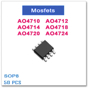 50PCS SOP8 AO4710 AO4712 AO4714 AO4718 AO4720 AO4724 N-Channel High quality 4710 4712 4714 4718 4720 4724