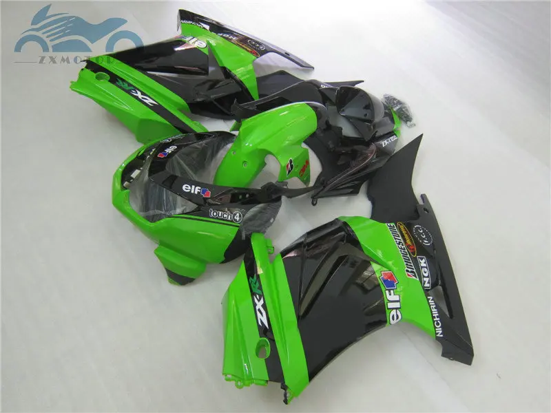 Пользовательские Инъекции обтекатель наборы для KAWASAKI Ninja 250 2008- ZX 250R ABS спорт Мотоцикл Обтекатели EX250 08-14 зеленый черный набор