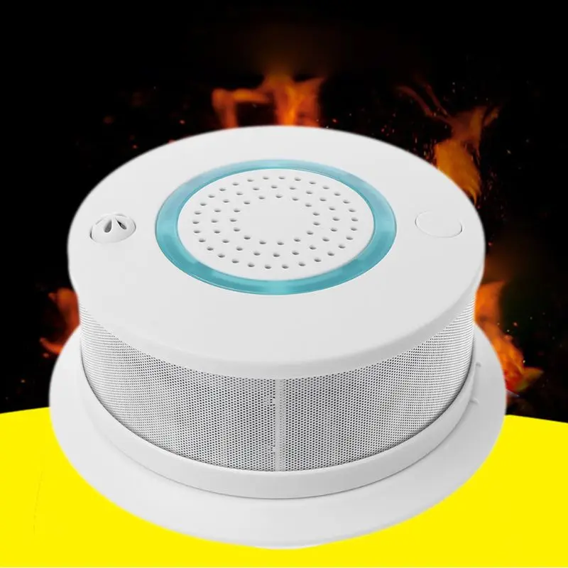 Умный Wi-Fi беспроводной пожарный детектор дыма сигнализация датчик температуры для домашней безопасности приложение дистанционное управление гаджеты