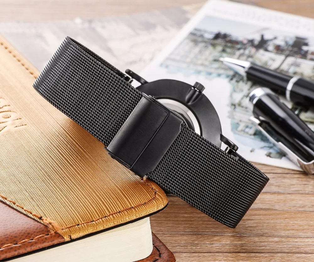 Лидирующий бренд женские часы подарки ультра тонкий сетчатый Браслет из