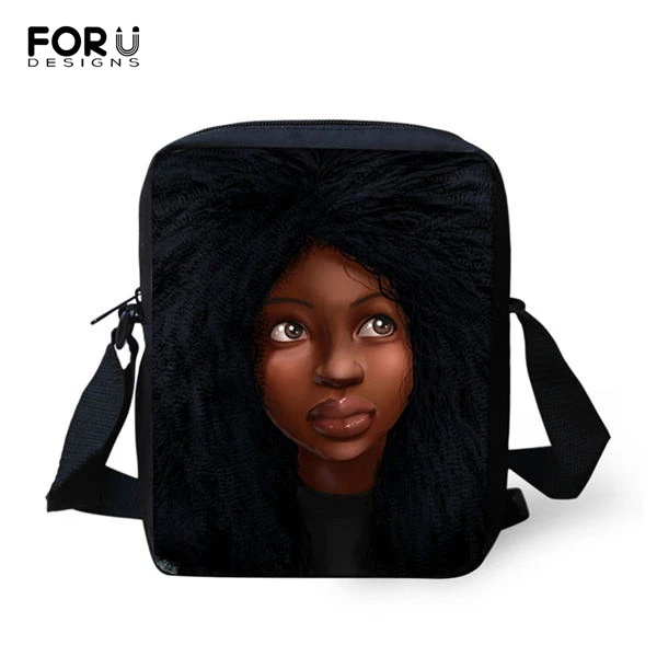 FORUDESIGNS/черные сумки-мессенджеры для девочек с рисунком, модные женские сумки через плечо, мини-закрылки на молнии - Цвет: CDWX935E