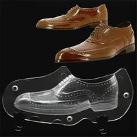 3d plastic chocolate mold leather men shoe shape candy cake molds kitchen baking accessories cake decorating tools 896805