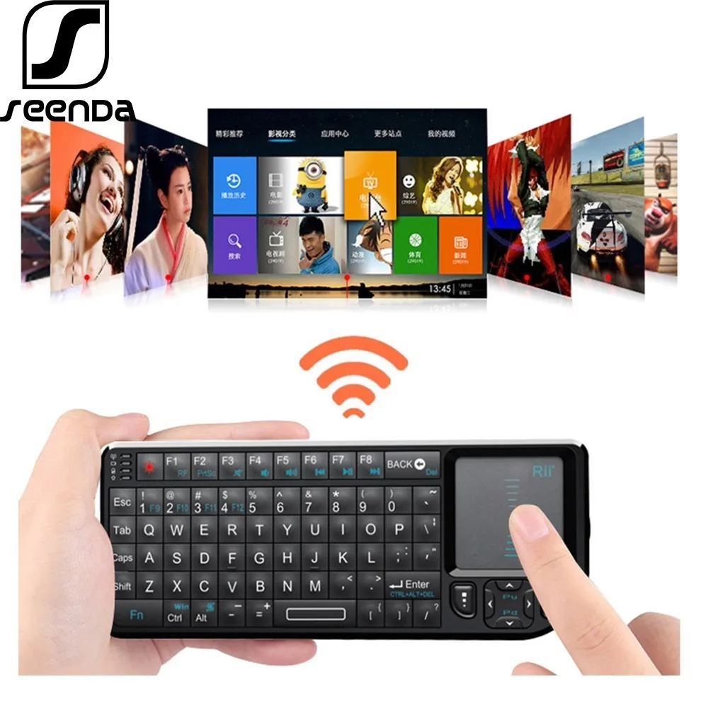 Беспроводная клавиатура SeenDa 2 4G с тачпадом для игр портативная Bluetooth 3 0 поддержкой