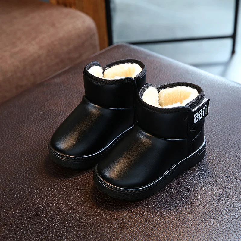 Warm Kids Snow Boots For Children 2018 New Toddler Winter Waterproof children's shoes Non-slip Flat Round Toe Girls Baby |